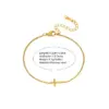 304 Stainless Steel Cross PVD Coated 18K Gold Plated IG Style Fairy Style Casual Box Chain Lobster Trigger Clasp Closure Gold Bracelets