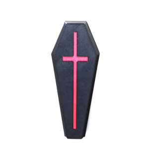 Refrigerator magnet coffin-red cross