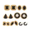 Wholesale 304 Stainless Steel C Shape Geometric Oval PVD Coated Real Gold Plated Vintage Style Classic Style Waterproof Non Tarnish Plating Ear Studs