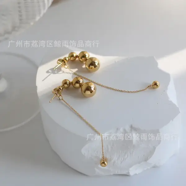 Wholesale Real Gold Plated 304 Stainless Steel Fashion Waterproof Non Tarnish Earrings