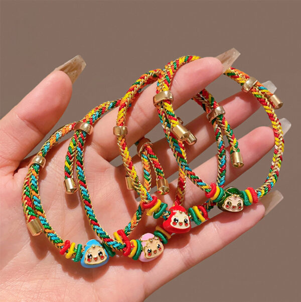 Wholesale Five-colored rope woven rice dumpling ethnic style bracelet