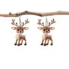 Wholesale Cute Christmas reindeer acrylic 2D creative design holiday decoration gift earrings