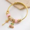 Elegant Sweet Cherry Key 304 Stainless Steel Alloy Bangle In Bulk