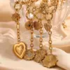 oly-1c71a74e0b0cb23a5f8c6a1e29110d11 Wholesale Jewelry Lady Heart Shape 304 Stainless Steel Plating Pendant Necklace Cable Chain