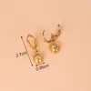 1 Pair Fashion Sector Heart Shape Tassel Gold Plated Inlay 304 Stainless Steel Zircon Stainless Steel Earrings