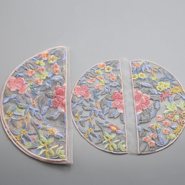 Wholesale Chinese-style embroidery split round patch clothing ethnic-style pattern embroidery piece Chinese-style applique embroidery patch decoration