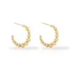 Wholesale PVD Coated 18K Gold Real Gold Plated Geometric 201 Stainless Steel Fashion Waterproof Non Tarnish Earrings