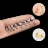 1 Piece Copper Zircon Ear Cartilage Rings & Studs Heart Shape Owl Butterfly Waterproof Non Tarnish Surgical Steel