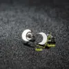 PVD Coated 18K Gold Real Gold Plated Round Star Moon 304 Stainless Steel Simple Style Classic Style Waterproof Non Tarnish Ear Studs