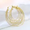 Wholesale Lady Round Titanium Steel Plating Earrings 1 Pair