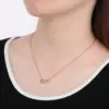 Wholesale PVD Coated 18K Gold Plated Infinity 304 Stainless Steel Basic Simple Style Classic Style Waterproof Non Tarnish 304 Stainless Steel Pendant Necklace