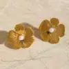Wholesale 1 Pair Casual Basic Simple Style Flower Bow Knot Inlay 304 Stainless Steel Imitation Pearl 18K Gold Plated Ear Studs