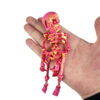 Wholesale Cross-border best-selling 3D printed skeleton with movable joints - children's Halloween toy, creative refrigerator magnet.