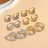 Wholesale 1 Pair Ig Style Circle Plating Inlay Copper Zircon 14k Gold Plated Earrings