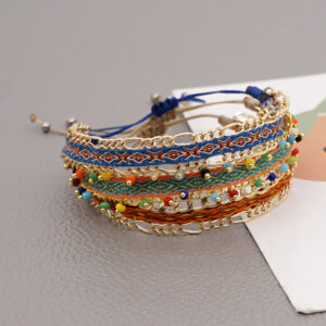 Wholesale Vintage Bohemian Handwoven Colorful Beaded Bracelet