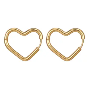 N Peach Heart Ear Clip Golden One