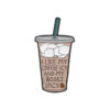 Wholesale Coffee Quote Brooch Cartoon Metal Badge Accessory