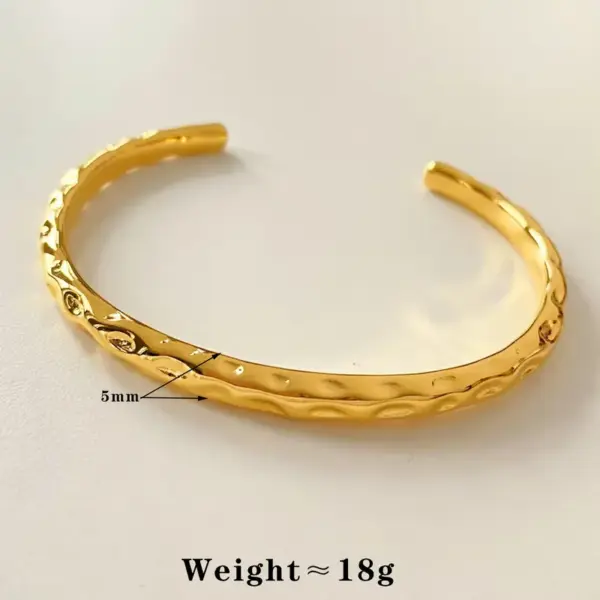 PVD Coated Real Gold Plated 16K White Heart Shape 304 Stainless Steel Casual Elegant Waterproof Non Tarnish Bracelets Bangle
