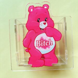 B221-dirty talk rainbow bear pen holder