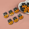 Wholesale Factory Direct Sales in Stock Popular Halloween Food Grade Silicone Glue Pumpkin Beads Teether Burnt Beads New