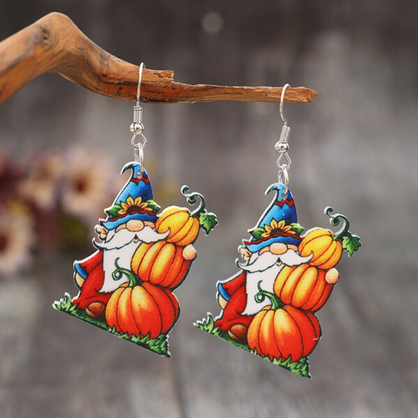 Wholesale Thanksgiving Halloween Acrylic Printed Earrings