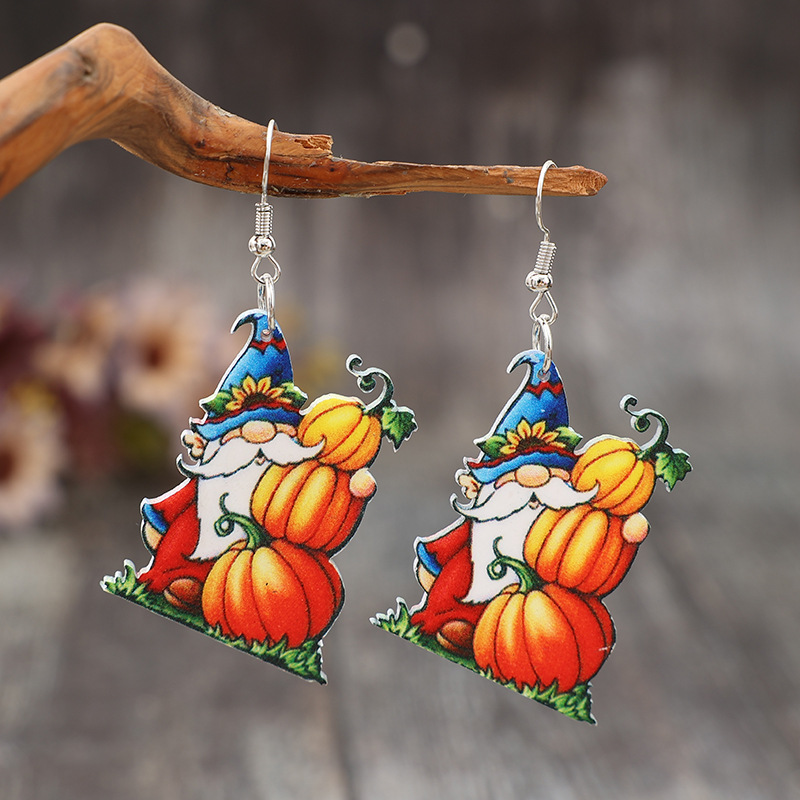 Wholesale Thanksgiving Acrylic Printed Earrings