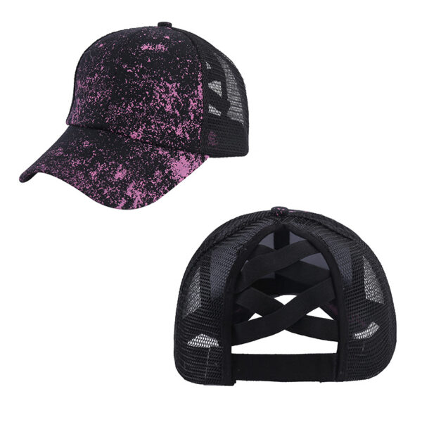Wholesale Outdoor sports baseball cap women's fashion baseball cap casual peaked cap sunshade fashion mesh pattern