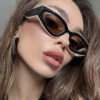 oly-1cc0f22d9ea36b9d8e1cbbc091ee38a9 Wholesale Black and White Panda Double Color Sunglasses Ins Fashion Fragrant Style Internet Celebrity All-match Sunglasses for Women
