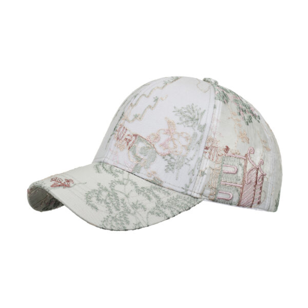 Wholesale New style printing antique baseball cap ladies elegant sunshade breathable fashion outdoor duck tongue hat wholesale B1163