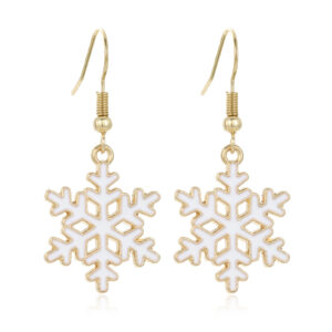 1. white snowflake earrings 1