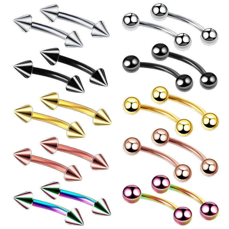 Wholesale Fashion Geometric Stainless Steel lishing Eyebrow Nails