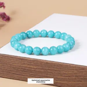 Optimized Tianhe Stone and Chalcedony Bracelet / Diameter 8.1-8.8mm (about 21-23 Pieces)