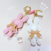 oly-1cd545d817d1312940449b4a1b655610 Wholesale Foreign trade leather rabbit key chain cute girl heart bag pendant exquisite mobile phone shell patch gift