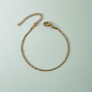 1.2mm Twisted Square Snake / Gold