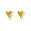 Wholesale Sweet Heart Shape Heart Metal 304 Stainless Steel No Inlaid 16K Gold Plated White Gold Plated Gold Plated Ear Studs