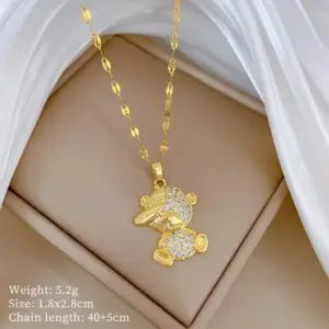 A411 Titanium Steel Chain Copper Pendant