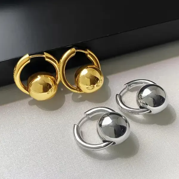 Wholesale Simple Style Solid Color Copper Earrings Plating Copper Earrings