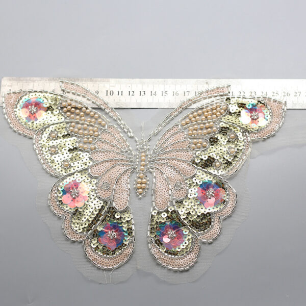 oly-1cebabf839a60aa445362842e0fdda97 Wholesale Style Beaded Sequins Embroidery Butterfly Cloth Sticker Sewing Patch Embroidery Beads Clothing Bag Decoration Aessories Material