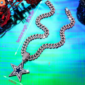 silver blue white / (pendant + chain)