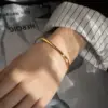 Wholesale Fashion Square Titanium Steel Plating Inlay Zircon Bangle 1 Piece