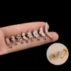 1 Piece Ear Cartilage Rings & Studs Fashion Geometric Pure Titanium Plating Zircon
