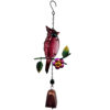 Wholesale Cross-border New Product Amazon Bird Iron Art Glass Painted Wind Bell Metal Paint Pendant Courtyard Balcony Hanging