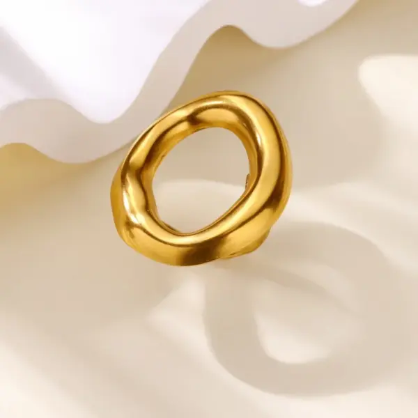 Wholesale 304 Stainless Steel Starfish Flower Bow Knot PVD Coated Real Gold Plated IG Style Retro Waterproof Non Tarnish Plating Open Rings