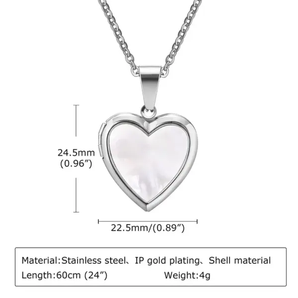 Wholesale PVD Coated Real Gold Plated 18K Gold Heart Shape 304 Stainless Steel Simple Style Waterproof Non Tarnish 304 Stainless Steel Necklace Pendant