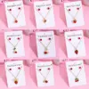 Wholesale Jewelry Sweet Cherry Strawberry 304 Stainless Steel Plating Jewelry Set Cable Chain