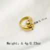 Wholesale Jewelry Simple Style Geometric 304 Stainless Steel 14K Gold Plated Plating Stainless Steel Rings