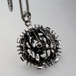 Wholesale Europe, America, Japan and South Korea Couple Ghost Hand Skull Pendant Necklace Personality Casual Fashion Titanium Steel Jewelry Cross-border Supply