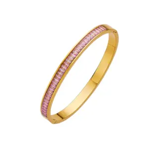 B144 Wide Gold Pink