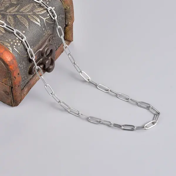 Wholesale PVD Coated Real Gold Plated Geometric Titanium Steel Simple Style Waterproof Non Tarnish Necklace