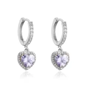 White Gold Color Purple Diamond